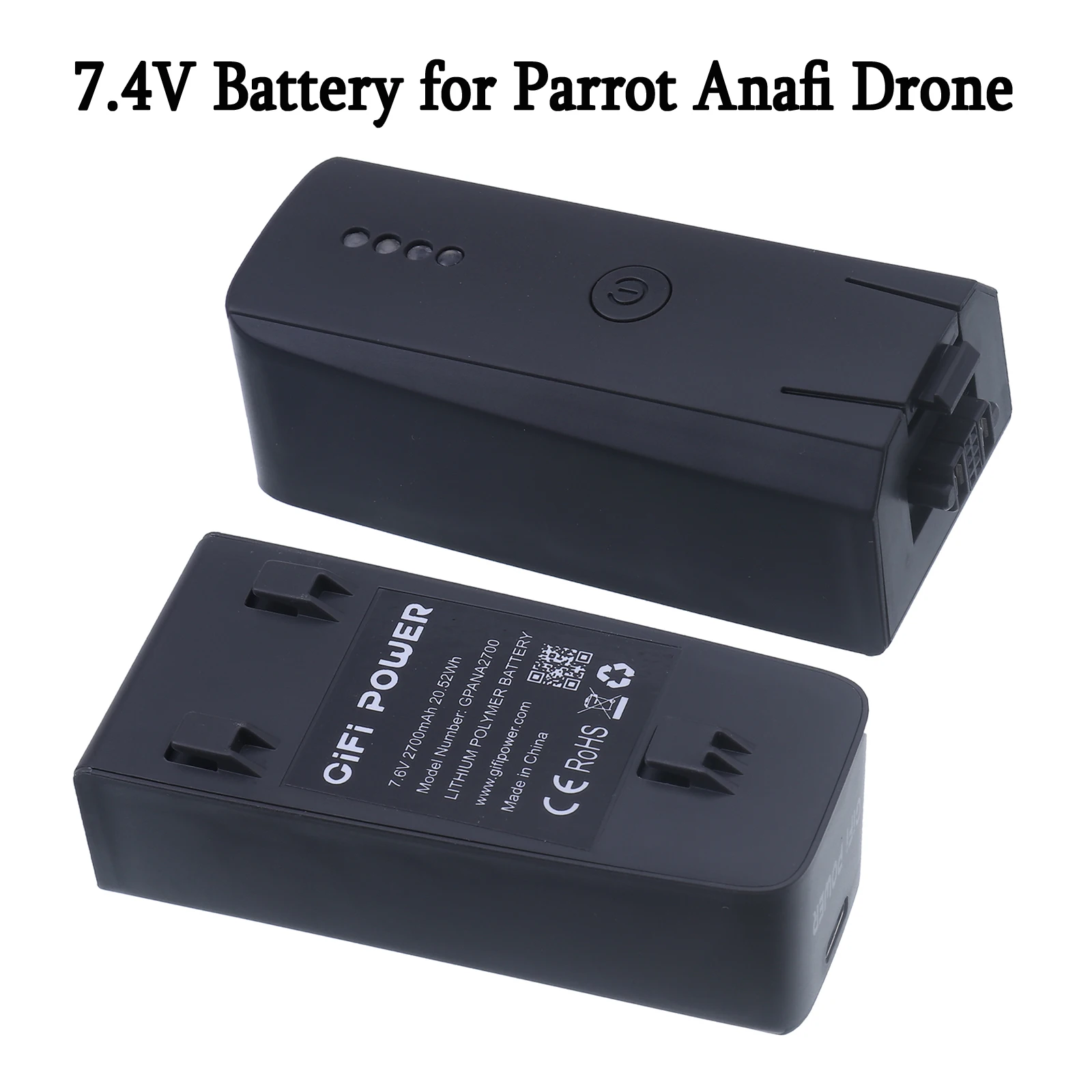 1-2 BUC Înlocuire Baterie de Schimb pentru Parrot Anafi Drone 7.6 V 2700mAh 20.52 Wh Upgrade Baterie