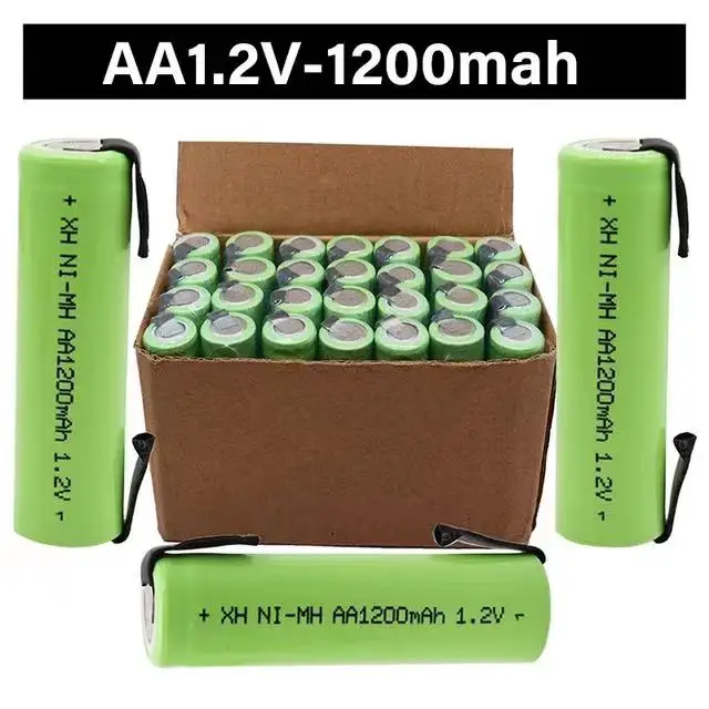 1.2 V AA baterie reîncărcabilă 1200mah nimh mobil coajă Verde cu sudura file pentru Philips aparat de ras electric de ras periuta de dinti