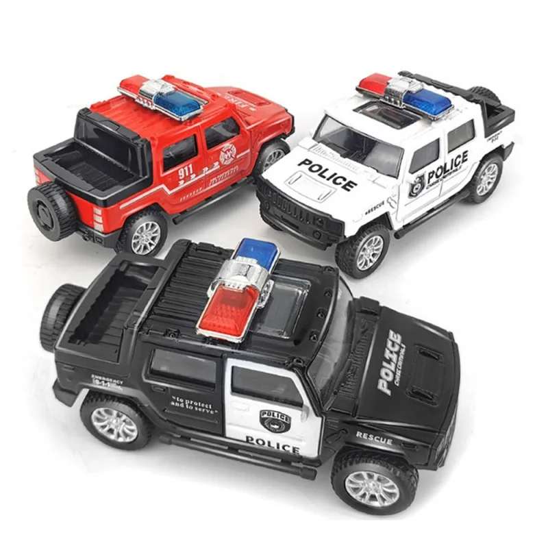 1:43 turnat sub presiune din Aliaj de Poliție Modele de Masina Trage Înapoi Jucarii Auto Vehicul Off-road pentru Copii de Învățare Jucării Jucării pentru Copii Colectie de Cadouri