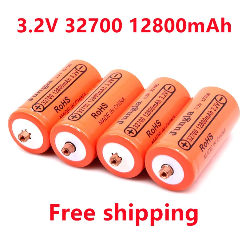 100% Original 32700 12800mAh 3.2 V lifepo4 Baterie Reîncărcabilă Profesionale Litiu Fosfat de Fier Baterie cu șurub