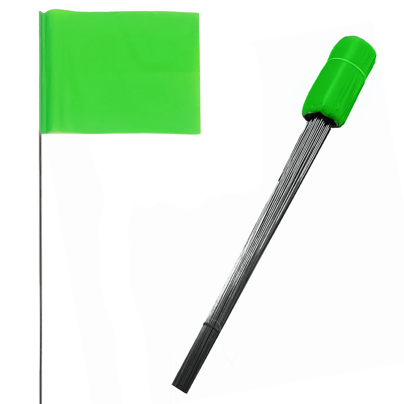 100 Pack Verde 4 x5x16-Inch Sondaj Peisaj gazon steaguri markeri curte de marcare steaguri steaguri de aspersoare