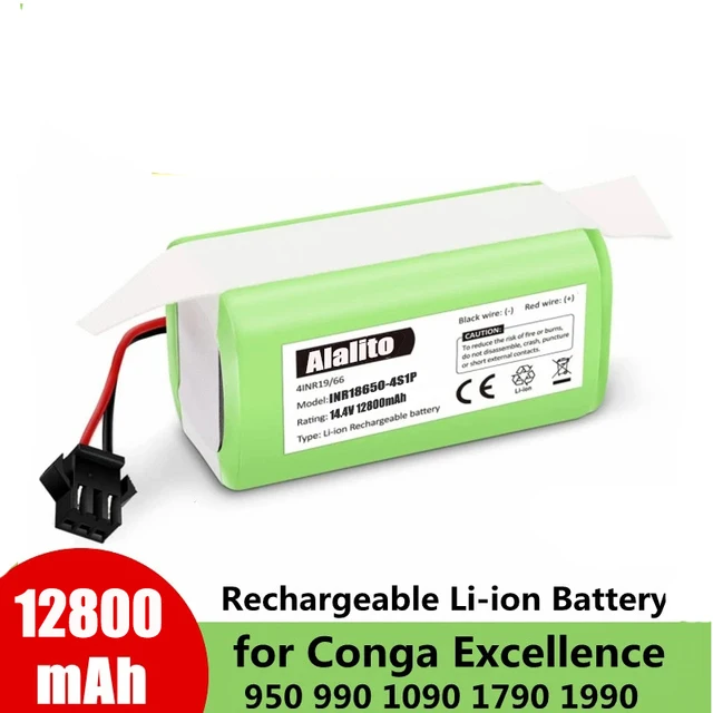 14.4V12.8Ah baterie Li-ion pentru Cecotec Conga Excelență 950 990 1090 Ecovacs Deebot DN621 601/605 Eufy RoboVac 35C Panda i7 V710