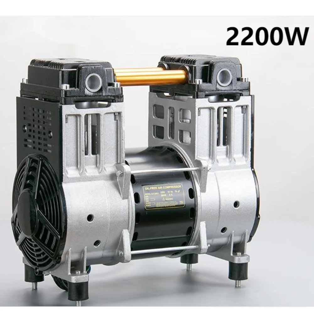 2200W 220V 200L/min 0.7 mpa Tăcut Ulei de Motor fără Cap de Pompă Pump Cap Compresor de Aer Accesorii de Pompare Sârmă de Cupru