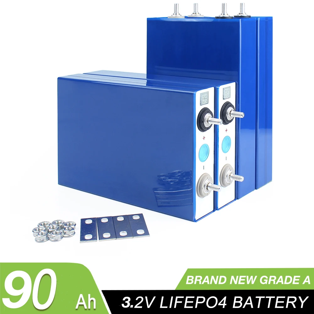 3.2 V 90Ah Lifepo4 Baterie Reîncărcabilă Litiu Fier Clasa Baterii DIY 12V 24V 48V Stocare a Energiei Solare Barca UE scutit de la plata impozitului