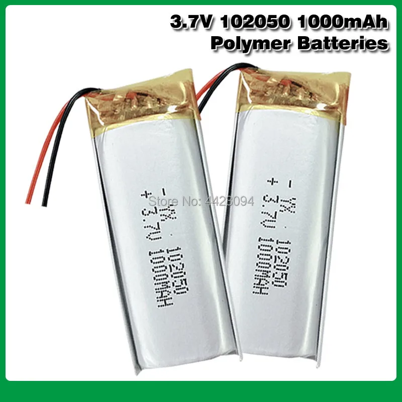 3.7 V 1000mAh baterie Litiu Li-Po Polimer Baterie Reîncărcabilă 102050 Baterie li-ion, Lipo celule Pentru difuzor Bluetooth LWH 50*20*10mm