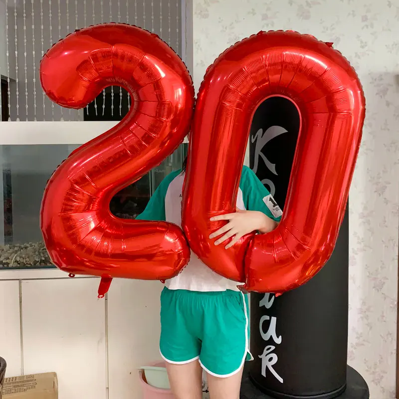 32inch Mare Folie, Baloane cu Heliu Număr de Baloane Happy Birthday Party, Decoratiuni Copii, adulți Cifre Nunta de Aer Globos