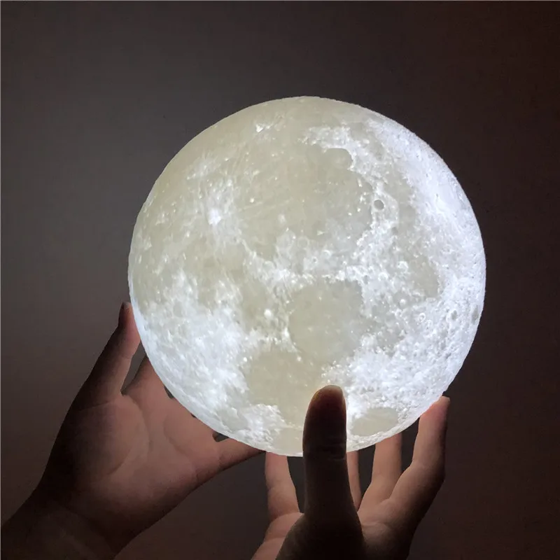 3D Print Luna Lampă Reîncărcabilă 2colors LED Luna Lumina de Noapte figurina Model Touch Control Usb Acasă Cadou de Crăciun