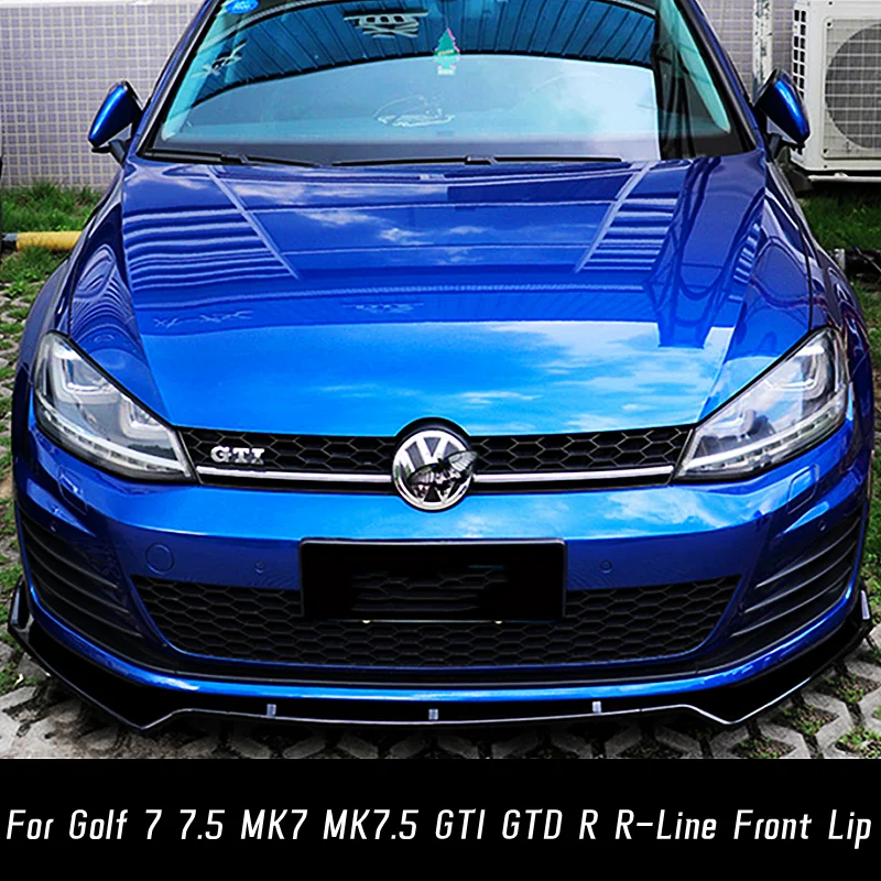 3Pcs Pentru anii 2012-2020 VW Volkswagen Golf 7 7.5 MK7 MK7.5 GTI GTD R Bara Fata R-Line Partea de Buze Repartitoare Difuzor Spoiler Body Kit