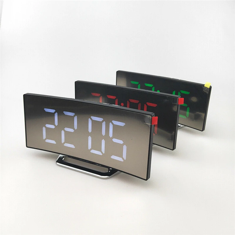 Alarmă digitale Ceasuri pentru Copii Dormitor Temperatura Funcție de Amânare Birou Ceas de Masa cu LED-uri Oglindă Ceas de Ceas Electronic de Masa