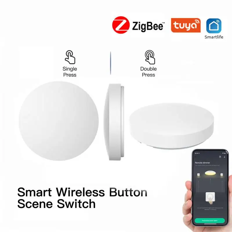 Aubess Tuya Inteligent Zigbee Butonul Wireless Scena Comutator Multi-Modul Single/dublu Clic pe un Întrerupător la Distanță, Munca Cu Viața Inteligentă Gateway