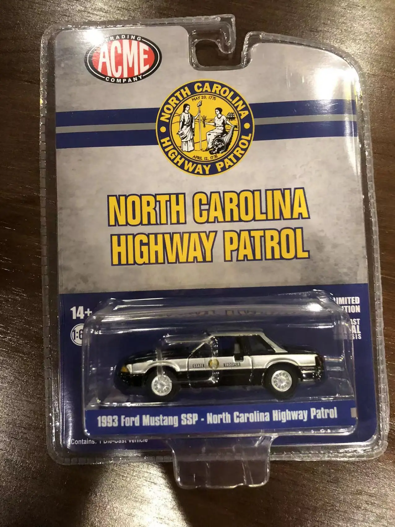 Auto Lume AW 1/64 1993 Mustang SSP Carolina de Nord Highway Patrol turnat sub presiune Model de Masina de Colectie Limited Edition Hobby Jucarii