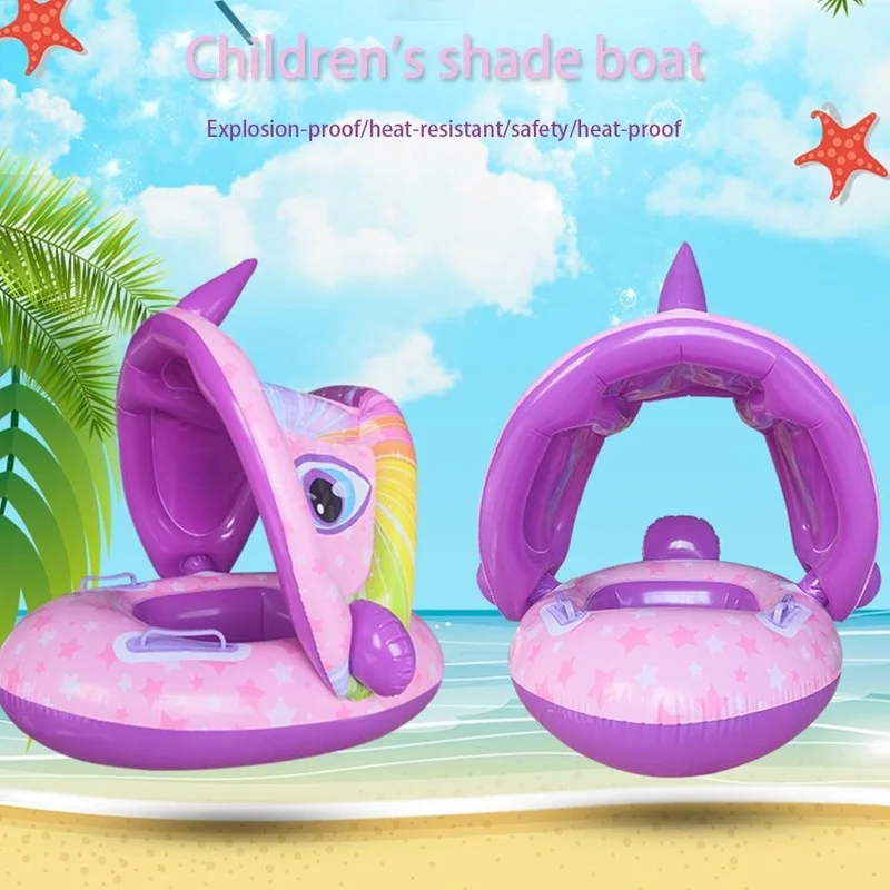 Baby Float Cerc Copiii să Înoate în Piscină Accesorii Parasolar Cerc de Baie Jucarii Gonflabile Înot pentru Sugari de Vara Plutitoare طوافة سباحة