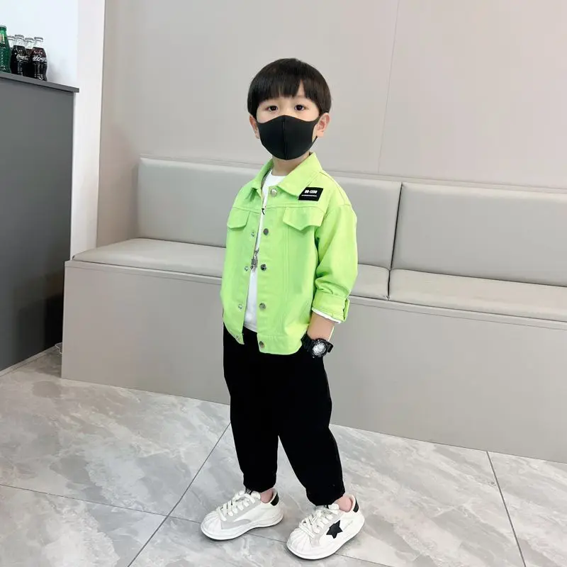 Băieți Îmbrăcăminte de Primăvară Și de Toamnă 2023 Nou Versiunea coreeană Frumos Sacou Casual Pentru Mici, Mijlocii Copii Occidentalizate De