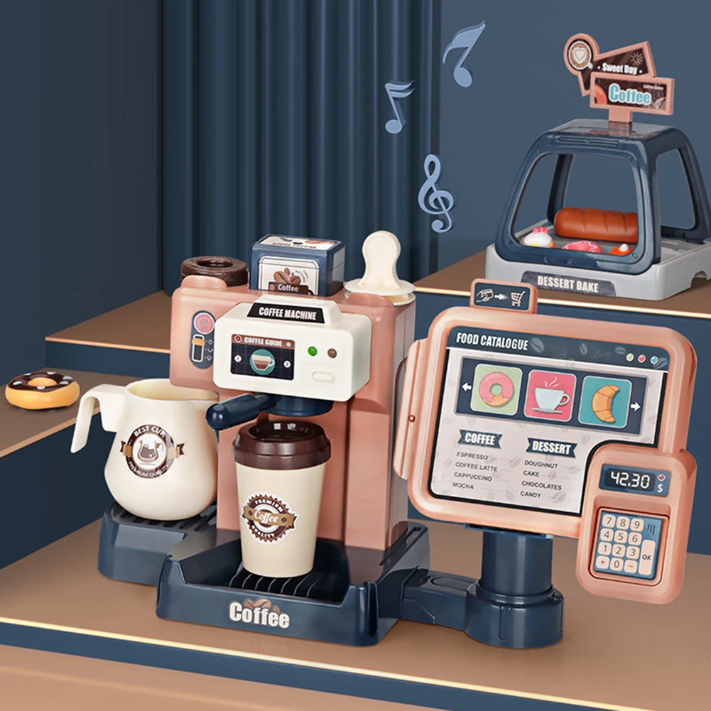 Copiii Mașină De Cafea Jucărie Set De Bucatarie Jucarii Educative Jucărie De Simulare De Alimente Pâine Tort De Cafea Pretinde Joc Cumpărături De Marcat
