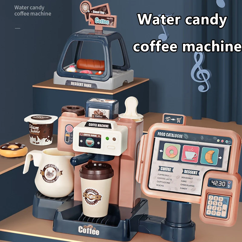 Copiii Mașină de Cafea Jucărie Set de Machete de fabricare a Berii de Cafea Jucarii de Gatit Model de marcat Jucarii Tort de Cafea Pretinde a Juca Jocul pentru Copii