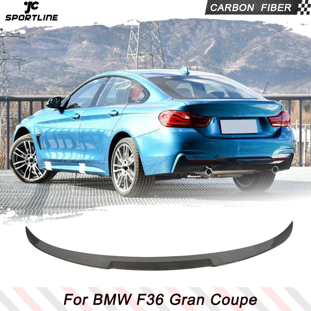 Fibra de Carbon/ FRP Negru Spate Spoiler Portbagaj Boot Buze Aripa pentru BMW Seria 4 420i 428i 435i Gran Coupe F36 M Sport 2015 - 2018