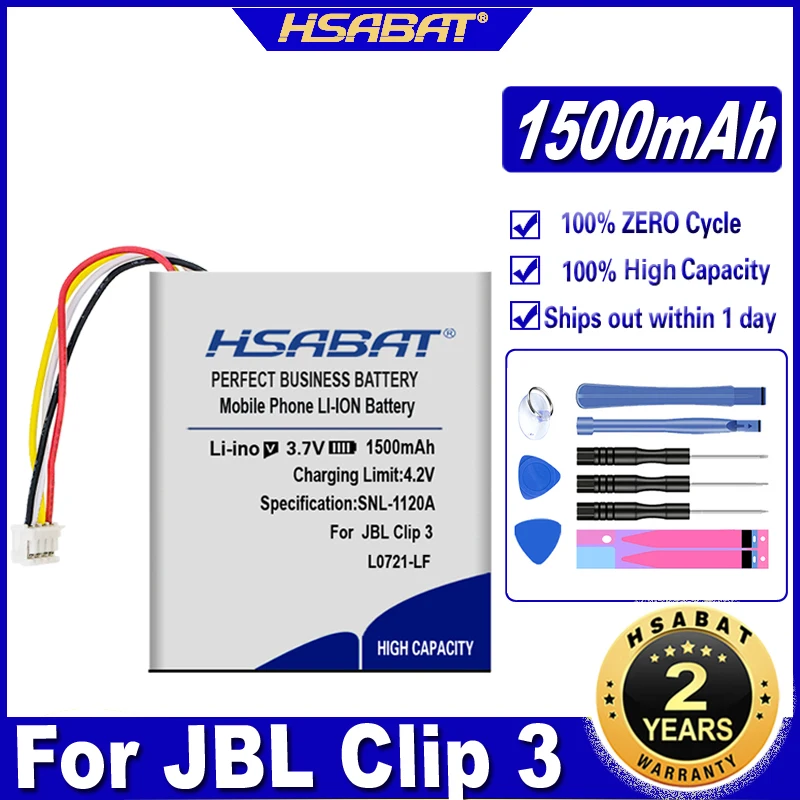 HSABAT Clip 3 1500mAh Baterie pentru JBL Clip 3, Clip 3AN, Clip 3SAND Baterii