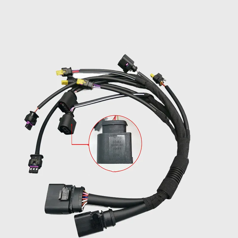 Injectorului de combustibil Plug Ajutajul Conectorului Cablajului Cablu Pentru Audi EA888 A6L A4L Q5 A5 1.8 T/2.0 T