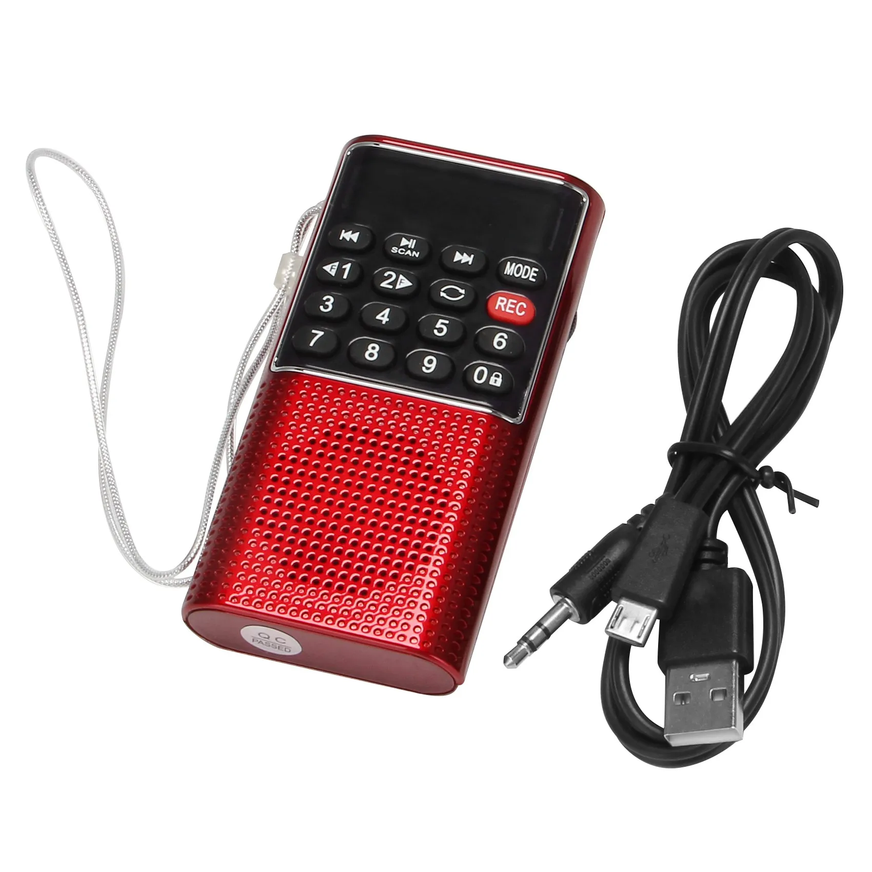 L-328 Mini Portabil de Buzunar FM Auto Scanare Radio Muzica Audio MP3 Player în aer liber Mici Vorbitor cu Înregistrator de Voce