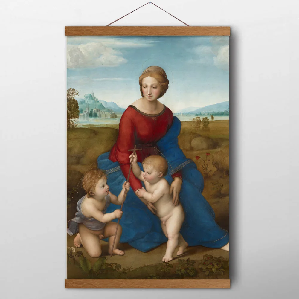 Lemn masiv de Parcurgere Tablouri Portret de Sfânt și Mama lui Isus Religie Arta de Perete Postere Canvas Printuri Pentru Living Decorul Camerei