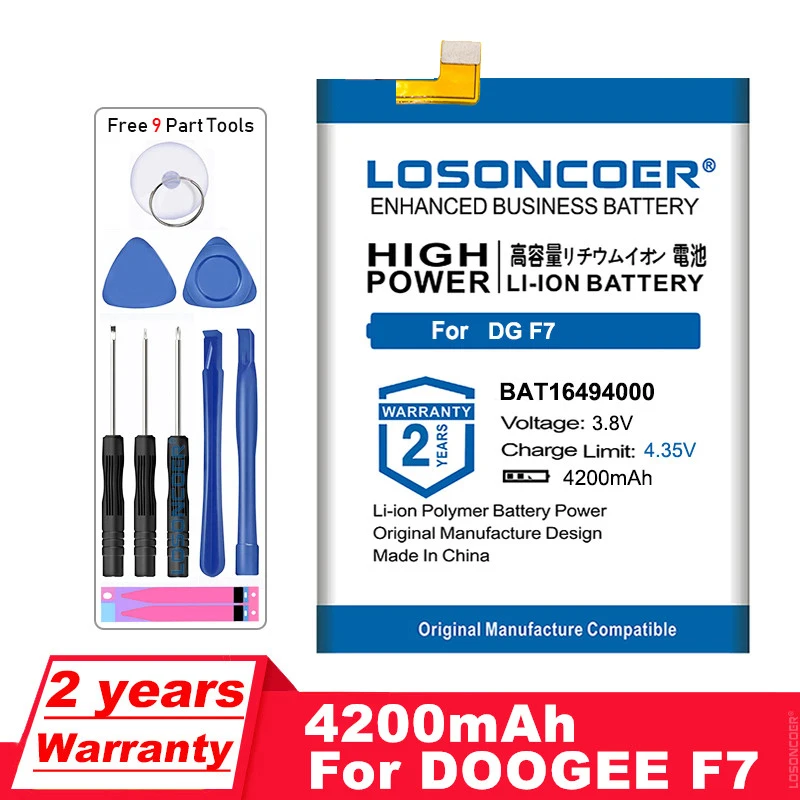 LOSONCOER 4200mAh BAT16494000 Baterie Pentru DOOGEE F7 Bateria Telefonului Inteligent