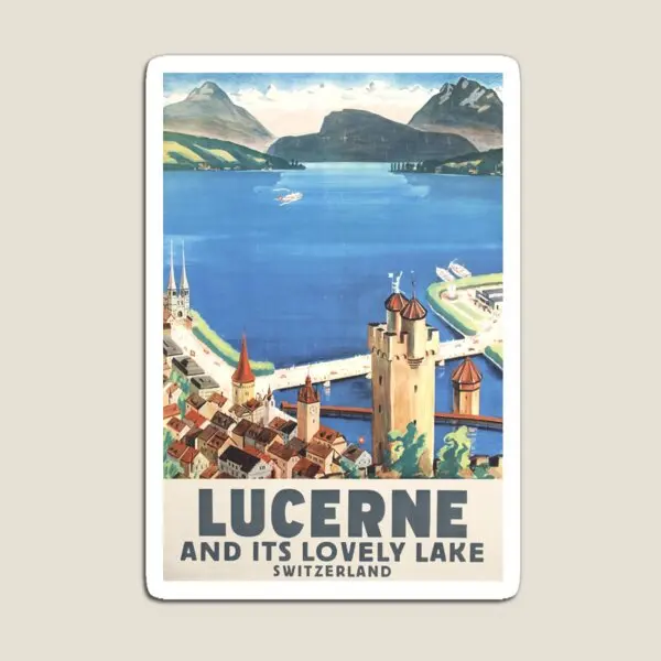 Lucerna Luzern Elveția Epocă Trave Magnet Copii, Decor Acasă, Frigider Copii Amuzant Jucărie Drăguț Autocolante Titularul Copil