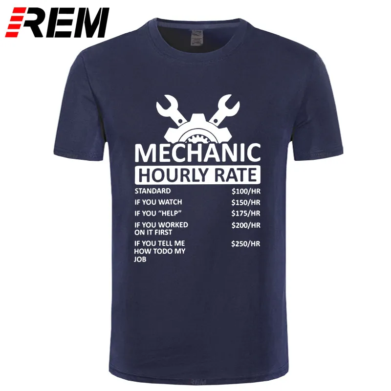 Men ' s T-Shirt Mecanic Tarif Orar Unic din Bumbac 100% Tricou Masculin Tricou Auto Reparatii Inginer T Shirt Îmbrăcăminte Idee de Cadou