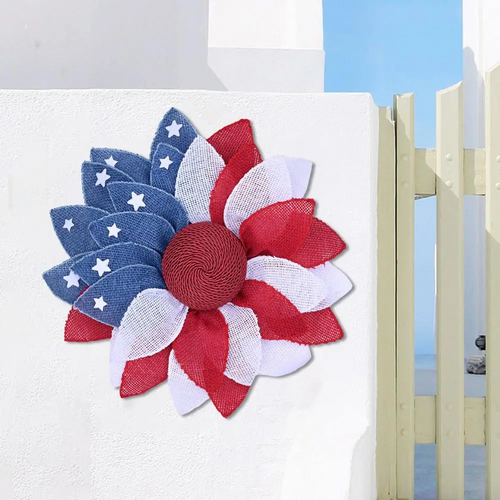 Moda Ușa din Față Coroană de flori din Plastic Usa Cununa statele UNITE ale americii Flag Element Decorativ Patriotic Artificiale Coroană de flori Pandantiv Semn de bun venit