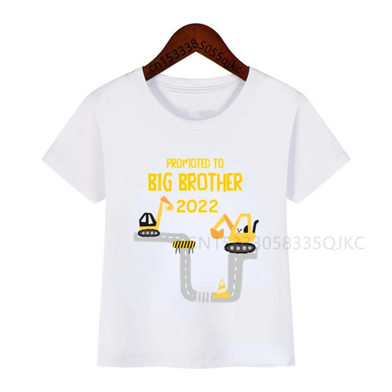 Noi desene animate pentru copii excavator T-shirt număr de ziua de nastere numele de imprimare T-shirt fată băiat drăguț cadou tricou cadou