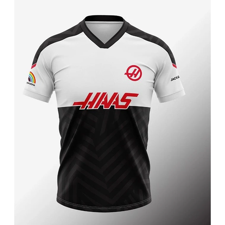 Noi Haas Bărbați V-neck Logo T-shirt cu Maneci Scurte de Imprimare 3D Bărbați Femei Tricou Sport Fitness Topuri Casual Streetwear Copii Fotbal Jersey