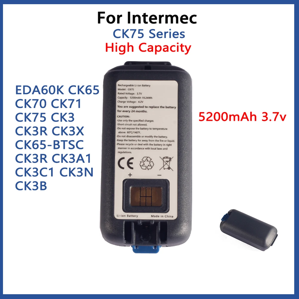 Nou, original, baterie pentru Intermec CK75 EDA60K DolphinCK65 CK70 CK71 CK3 CK3R CK3X CK65 s-a ajuns 5200mAh 318-046-031 318-063-001