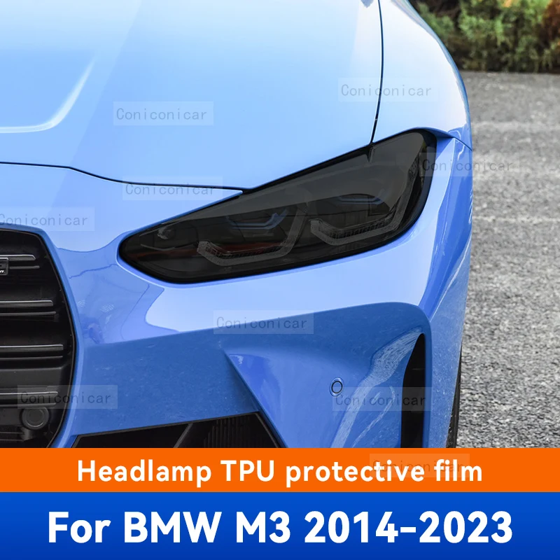 Pentru BMW M3 F80 G80 G812014-2023 Far Auto cu Folie de Protectie Fata de Lumina TPU Anti-zero Far Tentă Autocolant Accesorii