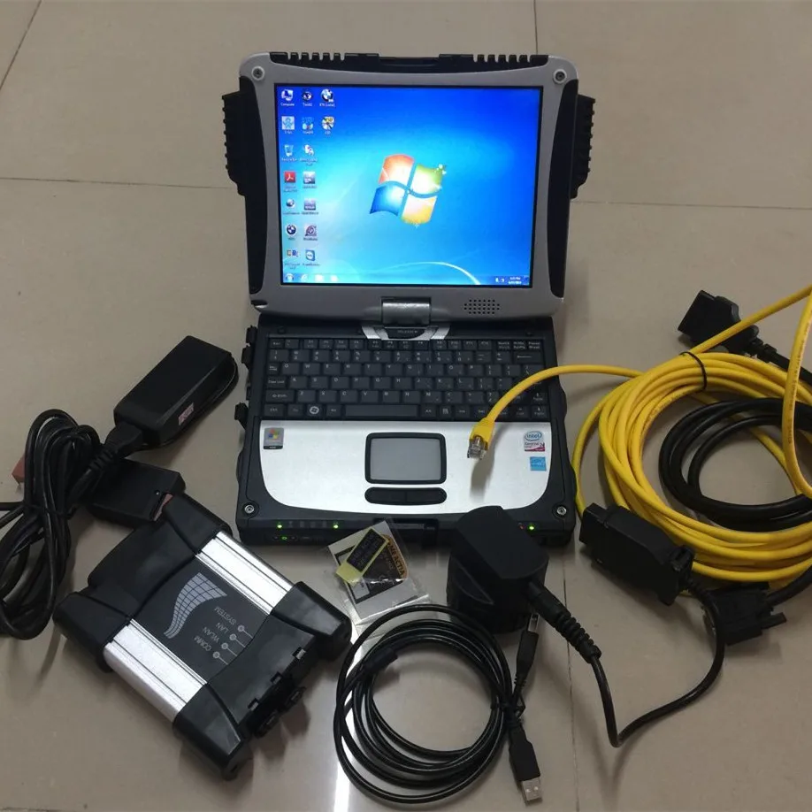 pentru Bmw Scaner de Diagnosticare Icom langa Laptop CF19 Toughbook Software 2023 mai Recente Hdd 1000gb SSD 720gb Cablu Set Complet Gata de Utilizare