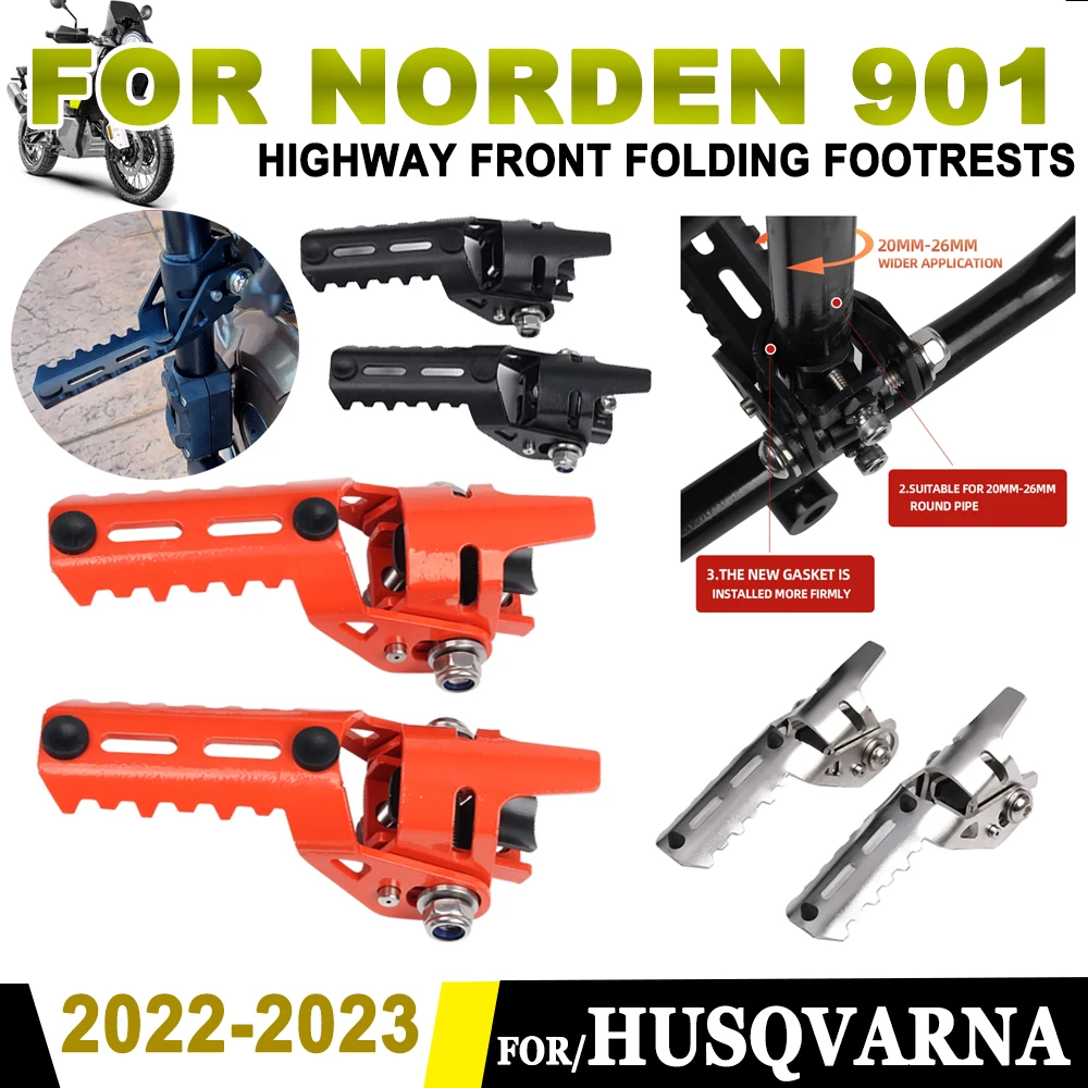 Pentru Husqvarna Norden 901 Norden901 Accesorii pentru Motociclete Autostrada Frontal pentru Picioare, Suporturi pentru picioare Pliere Cleme Diametru 20mm-26mm