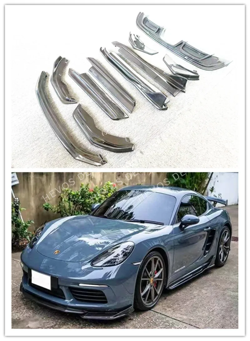 Pentru Porsche 718 din fibra de carbon buza fata partea de fusta spate de buze difuzor body kit accesorii