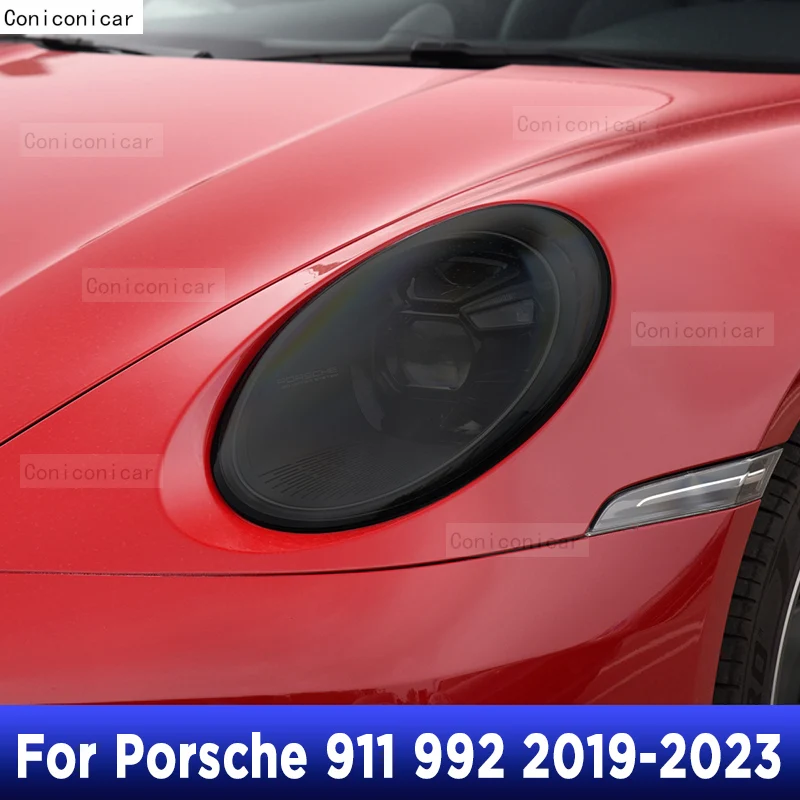 Pentru Porsche 911 992 2019-2023 Exterior Auto Faruri Anti-zero Lampă Față Tentă TPU Film Protector de Reparare Accesorii Autocolant