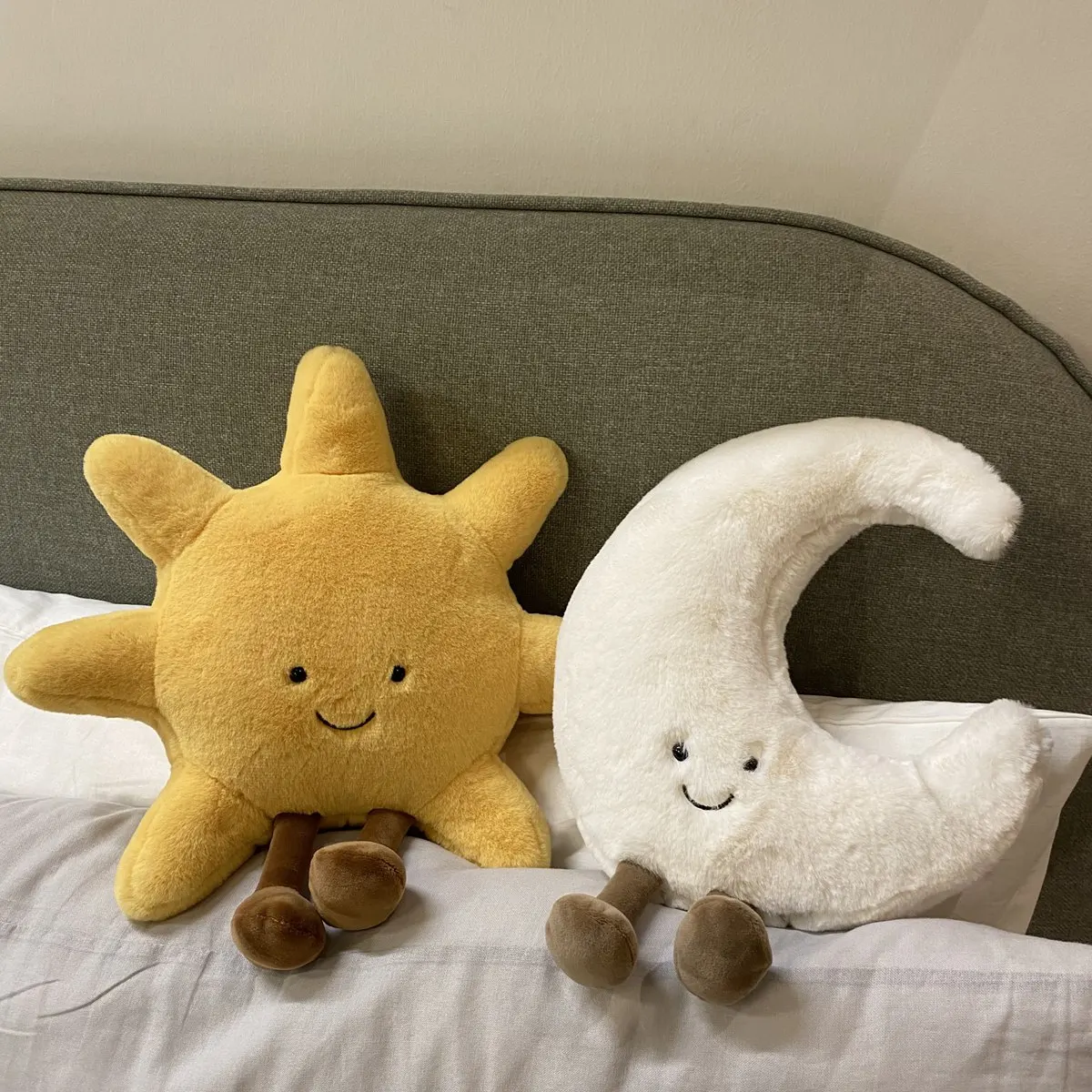 Promovare Ins-Distracție fierbinte Soare Lună Însoți de Dormit Pernă Moale de Pluș Jucărie Copilul Decor Cadou de Crăciun pentru Copii.