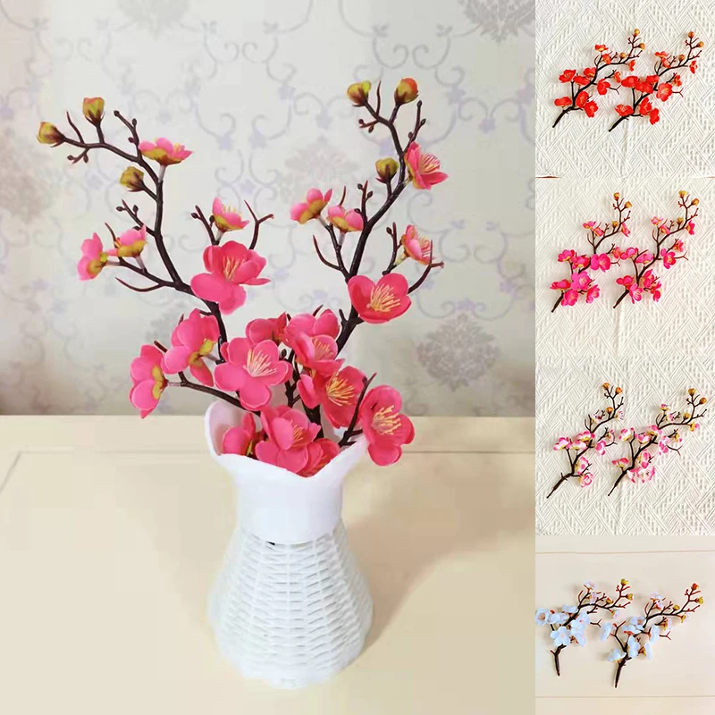 Prune Cires Flori Artificiale flori de Matase Flores Sakura Crengi Acasă Masa de sufragerie Decor DIY Decorare Nunta