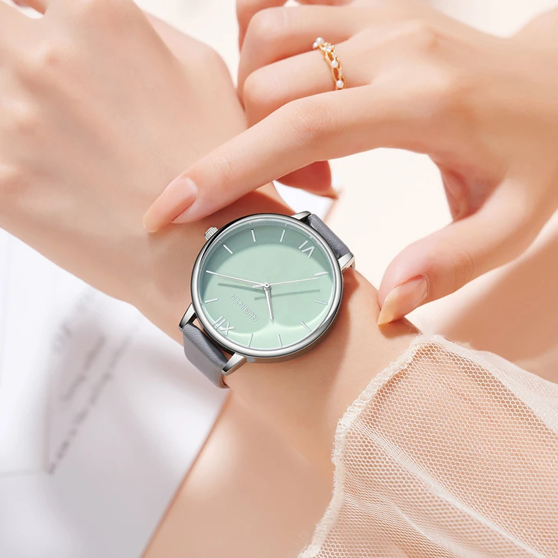 RENAȘTEREA Top Brand de Lux Femei Cuarț Ceasuri 2023 New Sosire din Piele Doamnelor Încheietura Ceasuri Pentru Femei Simplu Ceas Cadran de Design