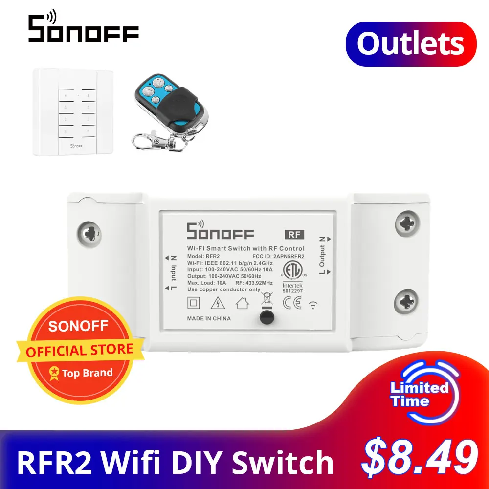 SONOFF Desfacere RFR2 Wifi Breaker Moudle DIY Wifi/433MHz RF Control de la Distanță Comutator Inteligent de Automatizare Acasă Funcționează Cu sonoff RM433