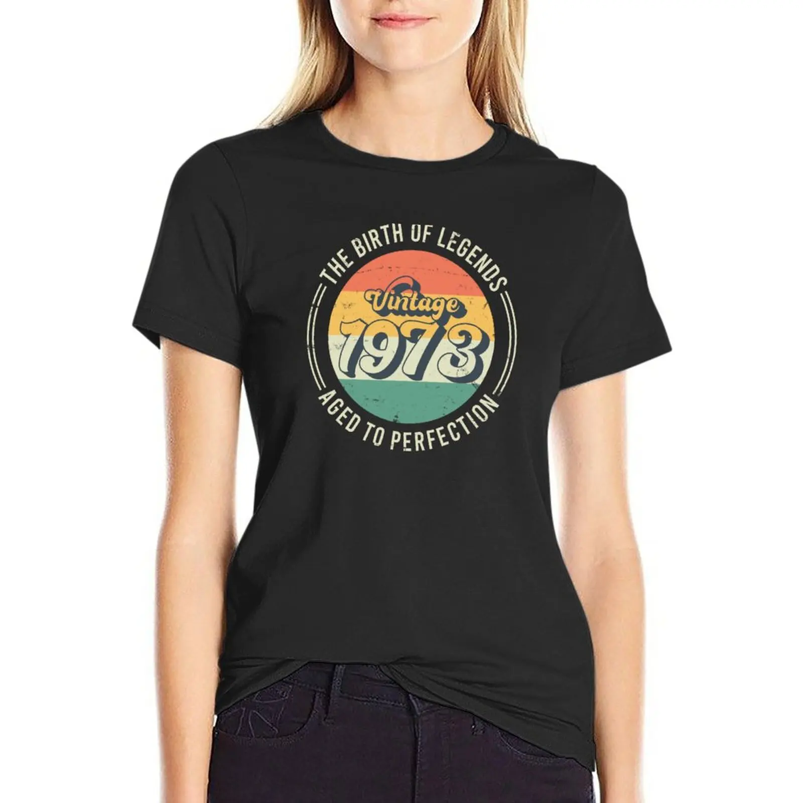 Vintage 1973, a 50-a Aniversare A Nașterii Legende Tricou vintage t shirt graphic t shirt tricou Femei