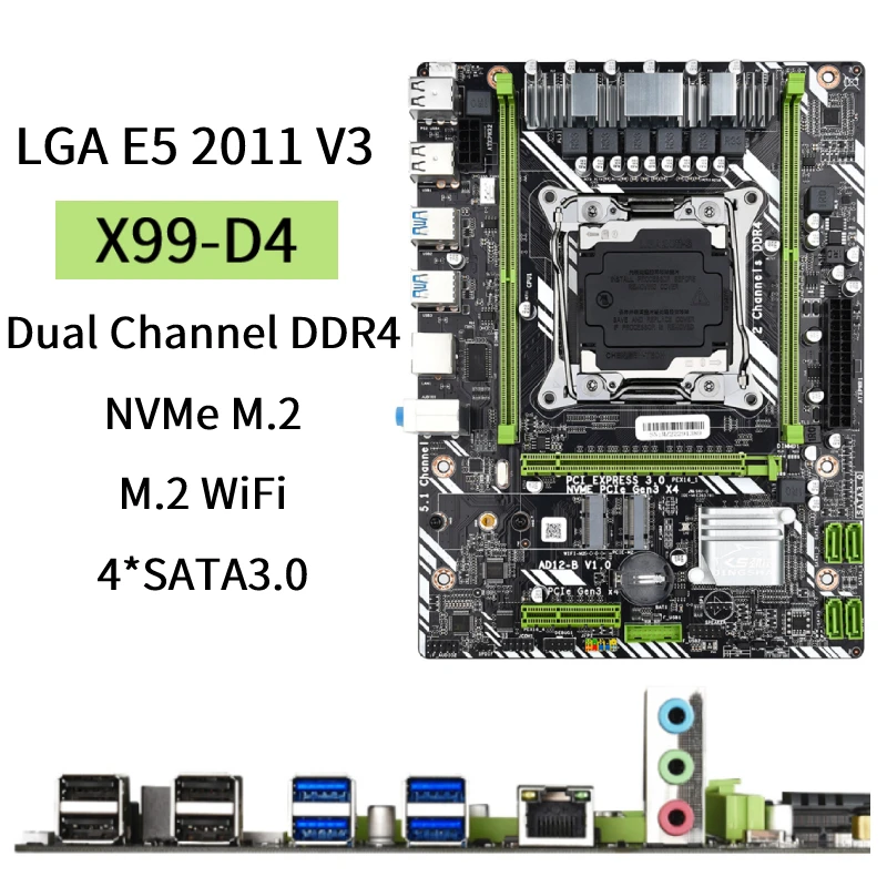 X99 Placa de baza X99-D4 LGA 2011-V3 Placa Mae Suport de Memorie DDR4 XEON E5 V3V4 Procesor WIFI NVME M. 2 X99 despre lga2011-3