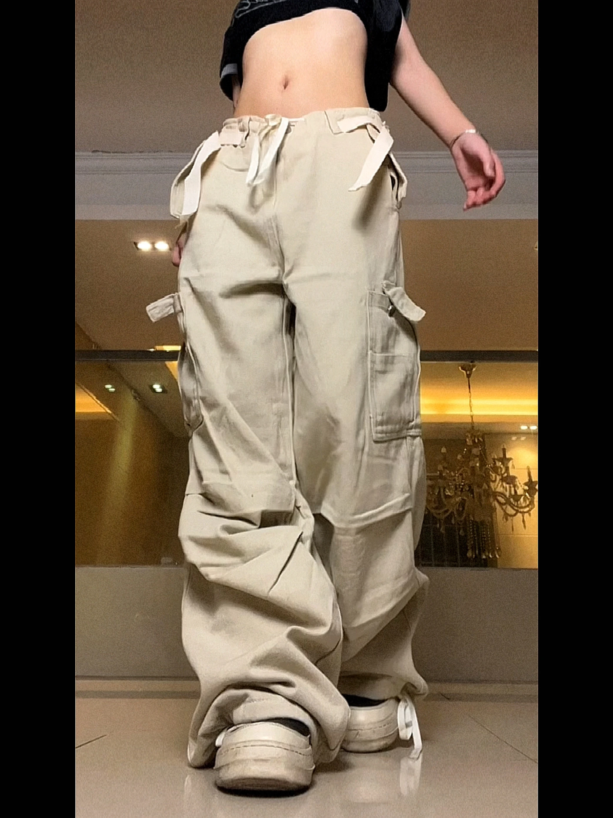 Y2k stil American retro strada pantaloni cargo Multi-Buzunar de Spălat salopete om de Moda Harajuku liber Casual Pantaloni Largi Picior femei