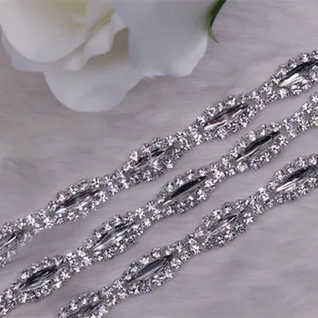 1 curtea de 8 mm Măsline Cristal de Argint Lanț Ornamental Aplicatiile pentru Rochii de Mireasa, Costume de Meserii DIY Stras Trim Cusack Aur