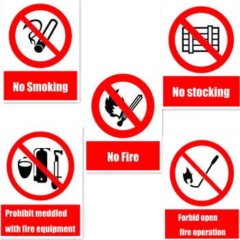 Avertizare indicator de Siguranță Auto-adezive Autocolante Fumatul interzis 15x20cm Pentru Școli, Hoteluri, Mall-ul de Vinil Autocolant Nici un Foc