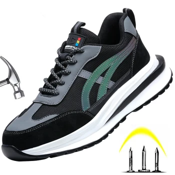 YUPINJIA Siguranță Formatori Usoare Pantofi de protecție din Oțel Tep Respirabil Anti-Puncție Safetix Pantofi Cizme de Siguranță Jogger Formatori