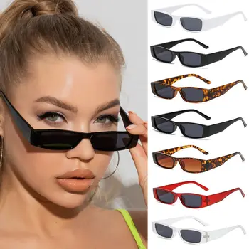 Mic Dreptunghi ochelari de Soare pentru Femei de Moda Retro Mic Cadru Ochelari de Soare Vintage Square Înguste ochelari de Soare Trend UV400 Ochelari