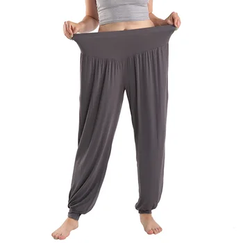 Supradimensionat 6XL Pijamale Femei Casual Pierde Modal Pijamale cu Pantaloni Primavara-Vara Talie Elastic Dormi Acasa Funduri Pantaloni de yoga