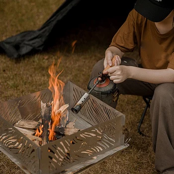 Mâner din lemn de Camping GasTorch de Mare Putere în aer liber Portabil Arzătoare de Cărbune de Ardere Instrument de Picnic BBQ Gătit Aruncător de flăcări flame gun