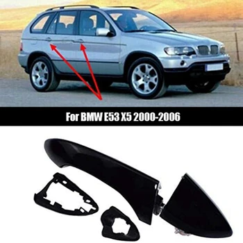 1 Setați Mânerul Ușii Kit Auto Mânerul Ușii Accesorii 51218243618 din Față Sau din Spate Dreapta Negru Strălucitor Pentru BMW X5 E53 2000-2006